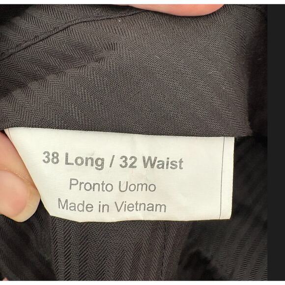 Men’s Pronto Uomo Black Tuxedo Pants 38L/32W – Classic‎ Formalwear - Picture 2 of 7